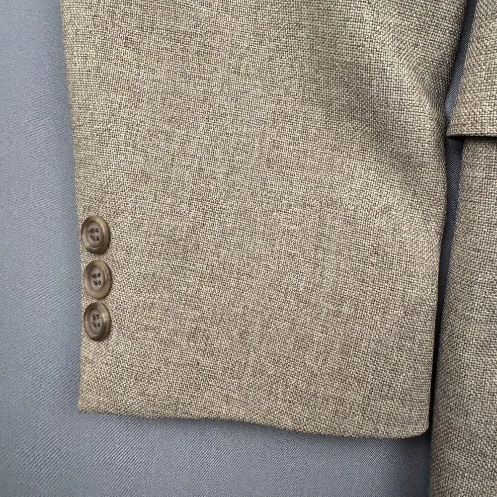 Vintage Levi Panatela Sportswear Men's Size 38S Heathered Brown Suit Coat Jacket - Picture 4 of 15
